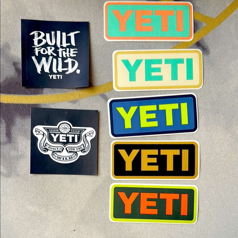 YETI Logo Sticker Set